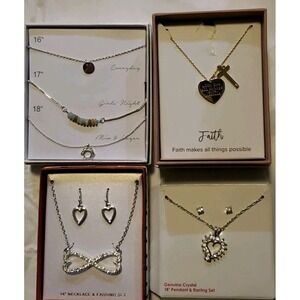 4 Boxed Necklace/Earring Sets